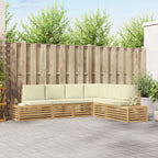 Conjunto de sofás de exterior Blanco 182,5 x 63 x 73 cm