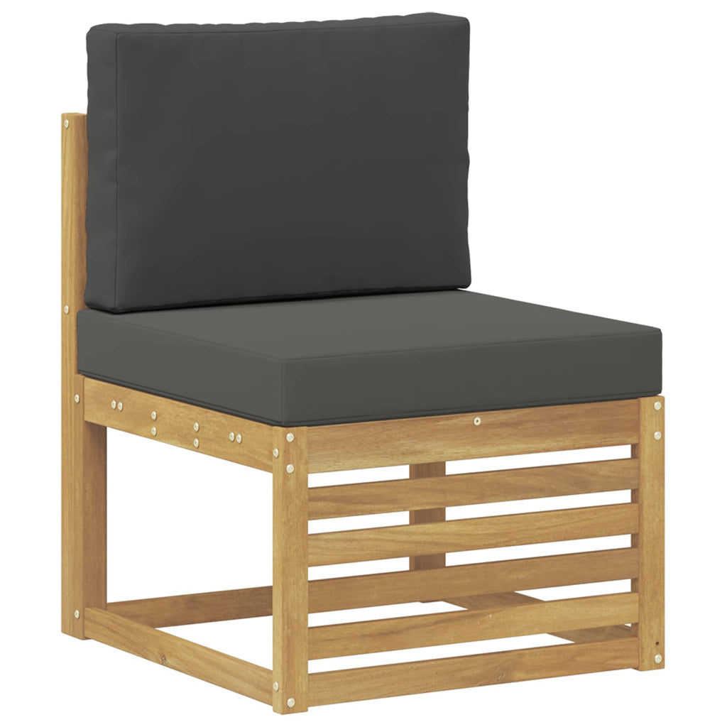 Conjunto de sofás de exterior 7 pcs Blanco y Antracita