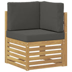 Conjunto de sofás de exterior 7 pcs Blanco y Antracita