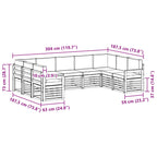 Conjunto de sofás de exterior 7 pcs Blanco y Antracita