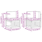 Conjunto de sofás de exterior 7 pcs Blanco y Antracita