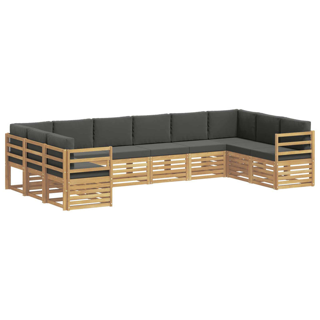 Conjunto de Sofá Seccional 10 pcs Blanco y Antracita