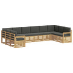 Conjunto de sofás de exterior 7 pcs Blanco y Antracita