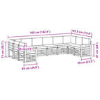 Conjunto de sofás de exterior 7 pcs Blanco y Antracita