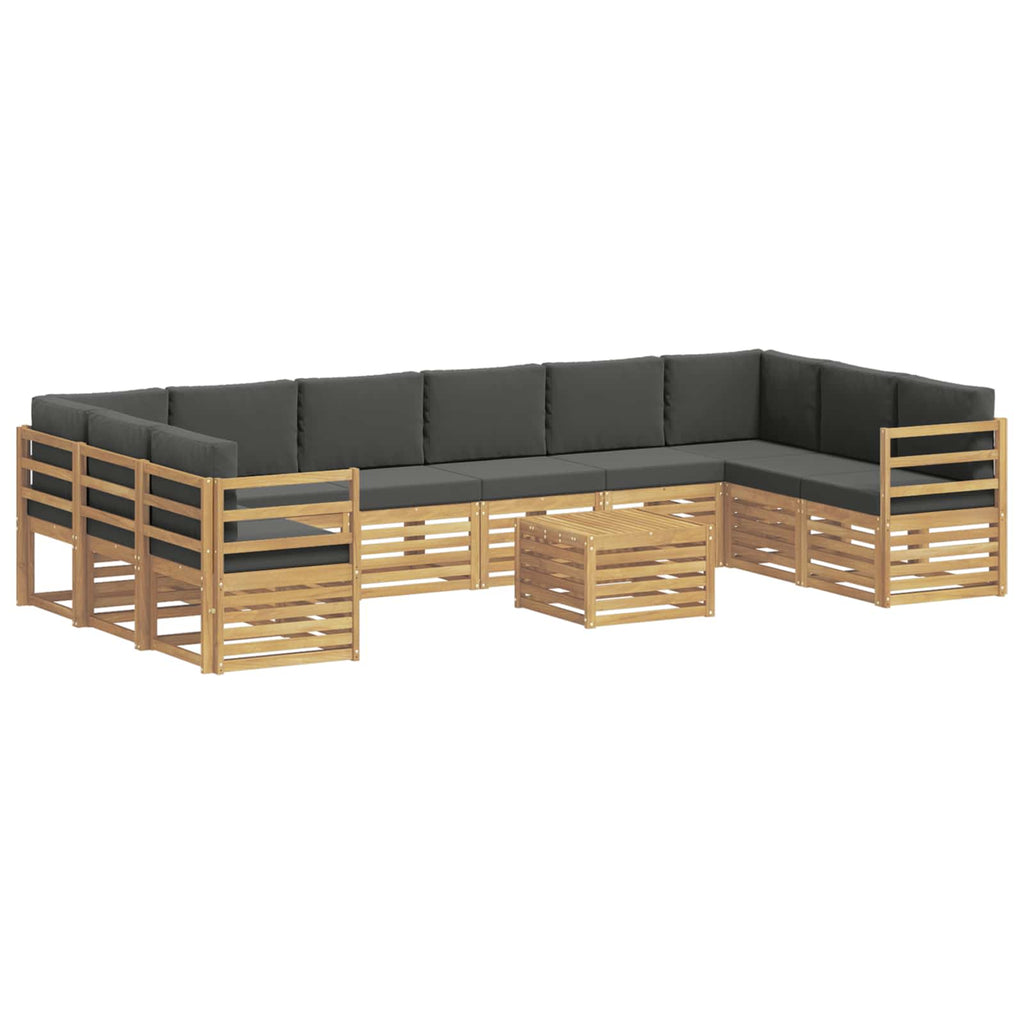 Conjunto de sofás de exterior 8 pcs Blanco y Antracita