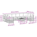 Conjunto de sofás de exterior 8 pcs Blanco y Antracita