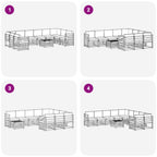 Conjunto de sofás de exterior 8 pcs Blanco y Antracita