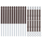 Soportes para estantes flotantes 12 pcs Beige Ø10 x 170 mm