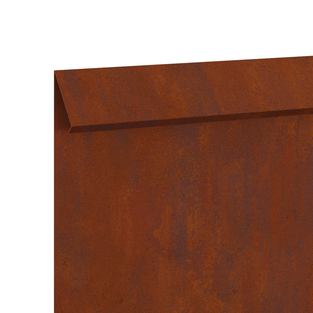 Valla para caracoles 16 pcs Oxidado 100 x 3,5 x 25 cm