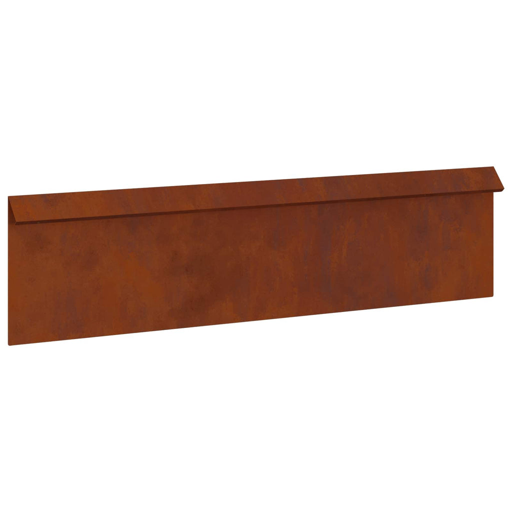Valla para caracoles 16 pcs Oxidado 100 x 3,5 x 25 cm