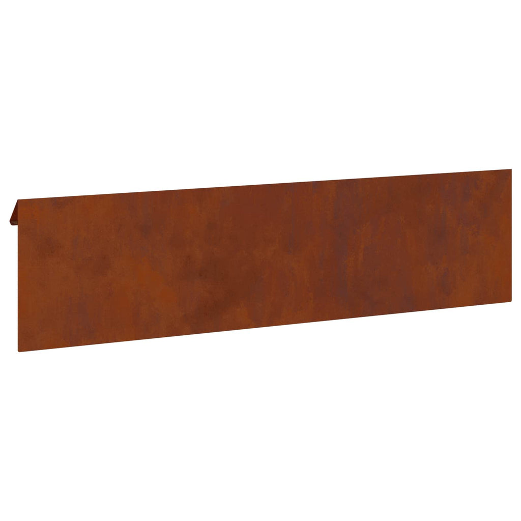 Valla para caracoles 16 pcs Oxidado 100 x 3,5 x 25 cm
