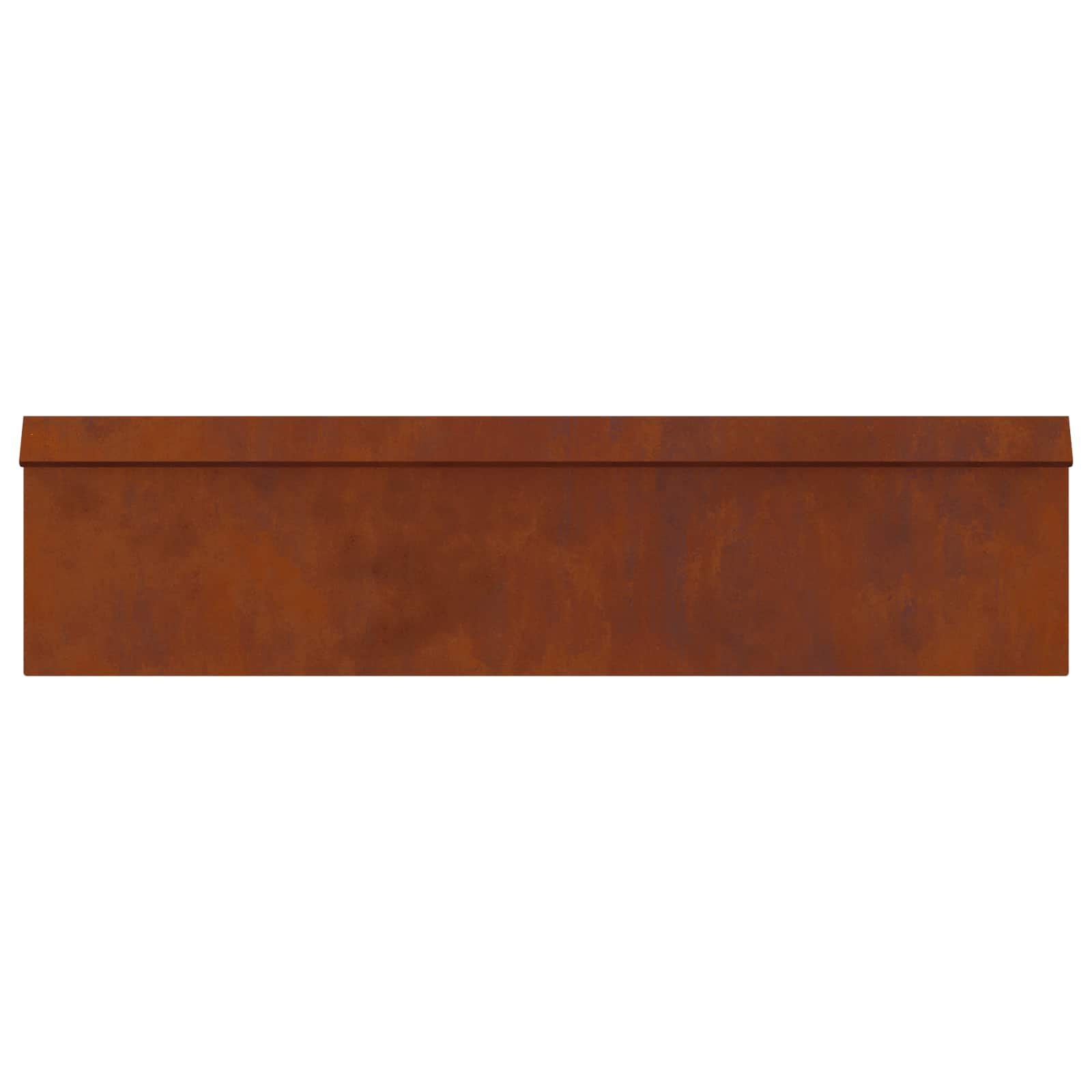 Valla para caracoles 16 pcs Oxidado 100 x 3,5 x 25 cm