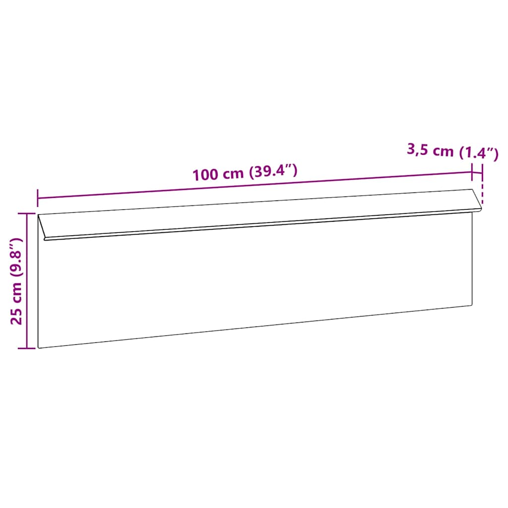 Valla para caracoles 16 pcs Oxidado 100 x 3,5 x 25 cm