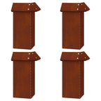 Cercas para caracoles 12 pcs Oxidado Acero autopatinable