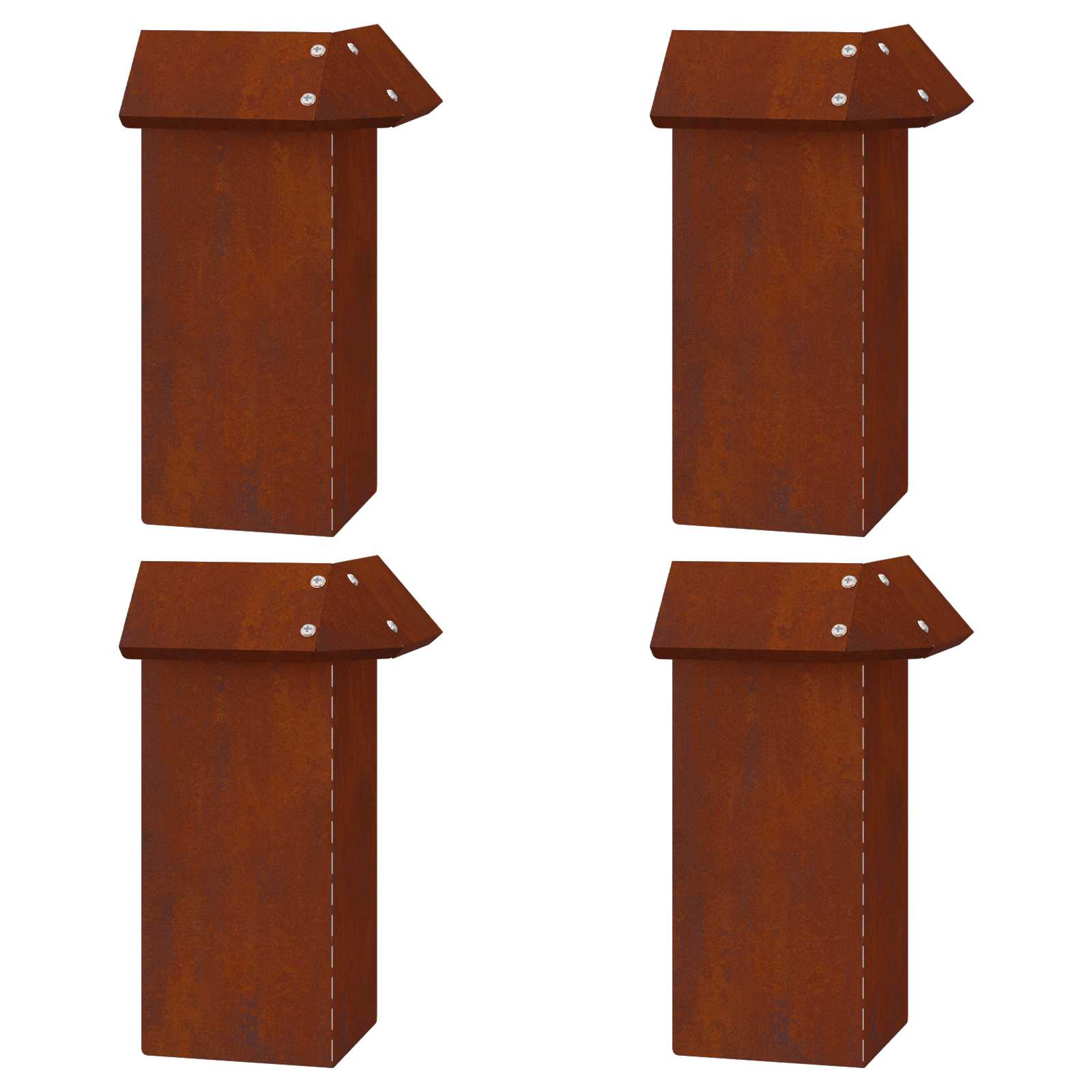 Cercas para caracoles 12 pcs Oxidado Acero autopatinable