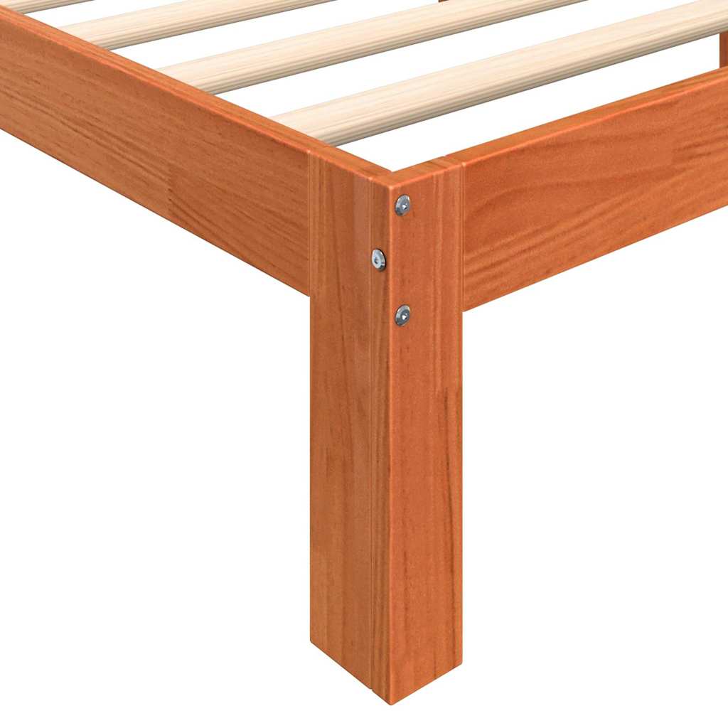 Estructura de cama Marrón cera 203.5 x 205.5 x 69.5 cm