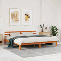 Estructura de cama Marrón cera 203.5 x 205.5 x 69.5 cm