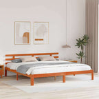 Estructura de cama Marrón cera 203.5 x 205.5 x 69.5 cm