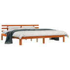 Estructura de cama Marrón cera 203.5 x 205.5 x 69.5 cm