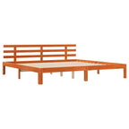 Estructura de cama Marrón cera 203.5 x 205.5 x 69.5 cm