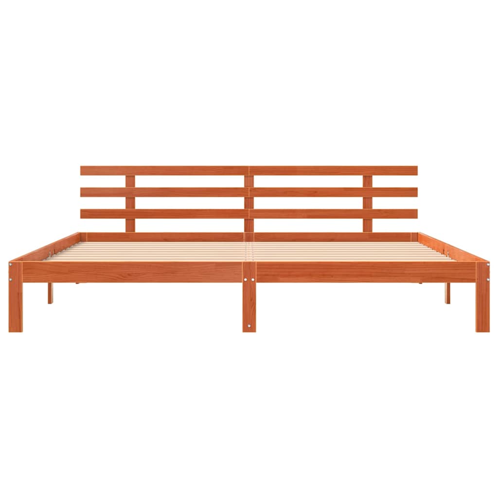 Estructura de cama Marrón cera 203.5 x 205.5 x 69.5 cm