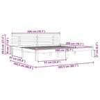 Estructura de cama Marrón cera 203.5 x 205.5 x 69.5 cm