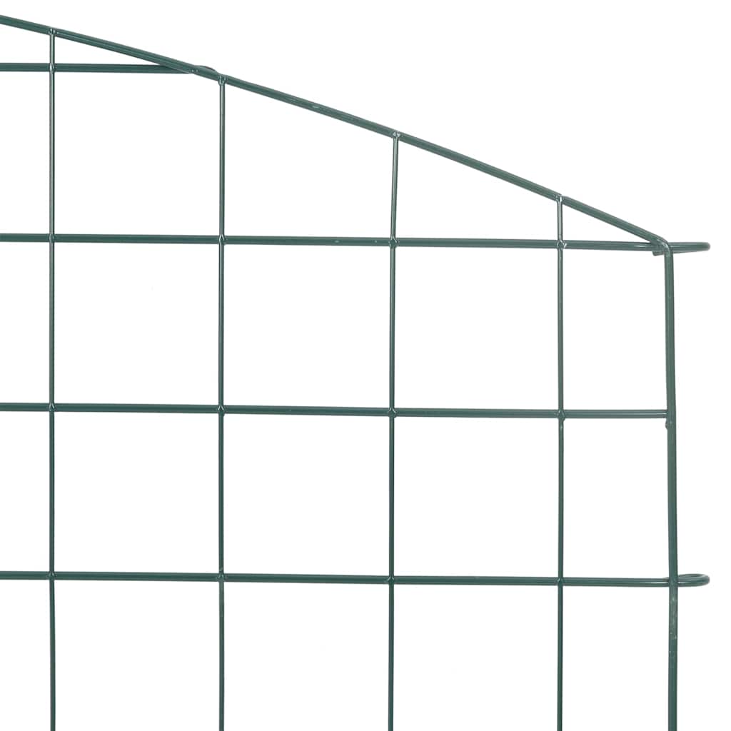 Juego de Cercas para Estanque 5 pcs Verde 100 x 50 cm Acero