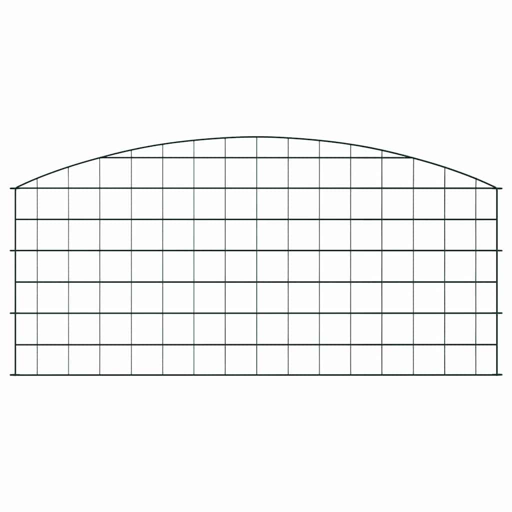 Juego de Cercas para Estanque 5 pcs Verde 100 x 50 cm Acero