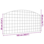 Juego de Cercas para Estanque 5 pcs Verde 100 x 50 cm Acero