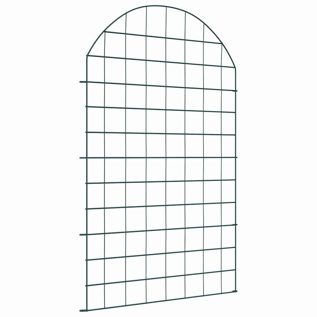 Juego de Cercas para Estanque 5 pcs Verde 100 x 50 cm Acero