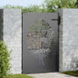 Puerta de jardín con cerradura Negro 85 x 100 cm