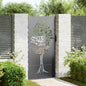 Puerta de jardín con cerradura Negro 85 x 100 cm