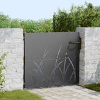 Puerta de jardín con cerradura Negro 85 x 100 cm