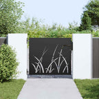 Puerta de jardín con cerradura Negro 85 x 100 cm