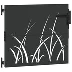 Puerta de jardín con cerradura Negro 85 x 100 cm