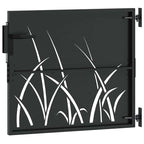 Puerta de jardín con cerradura Negro 85 x 100 cm