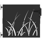 Puerta de jardín con cerradura Negro 85 x 100 cm