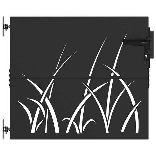 Puerta de jardín con cerradura Negro 85 x 100 cm