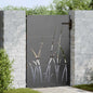 Puerta de jardín con cerradura Negro 85 x 100 cm