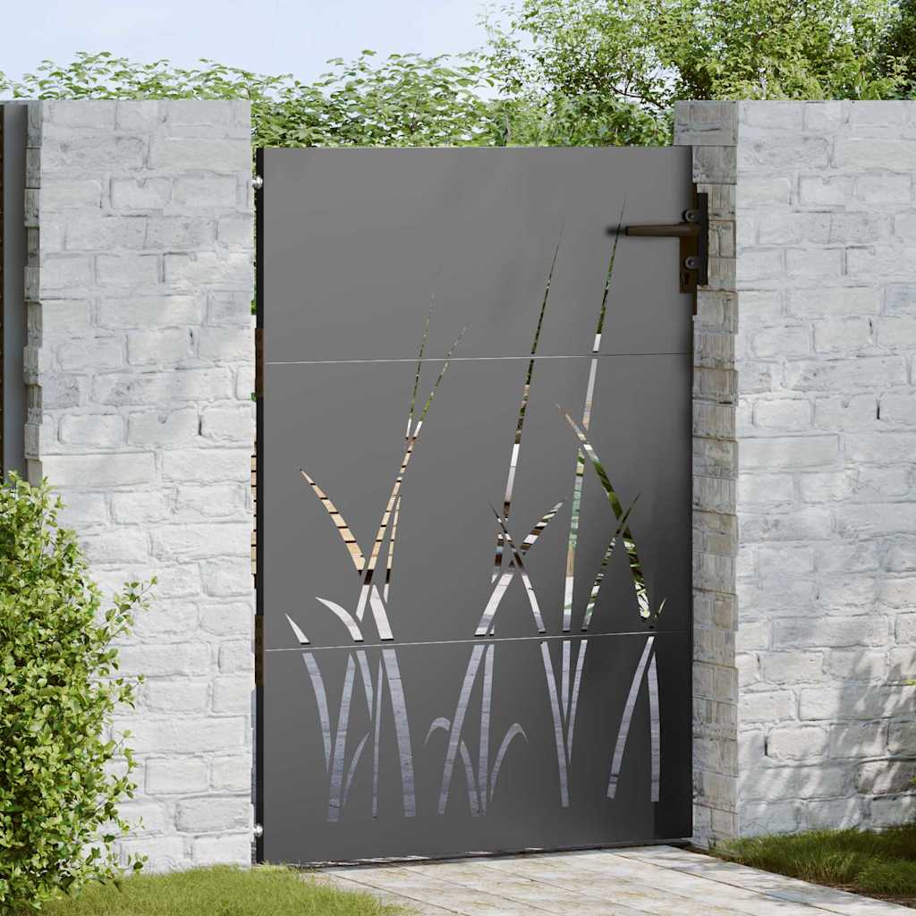 Black garden gate with lock 85 x 100 cm