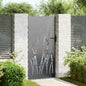 Puerta de jardín con cerradura Negro 85 x 100 cm