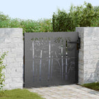 Puerta de jardín 85 x 100 cm Acero con recubrimiento en polvo