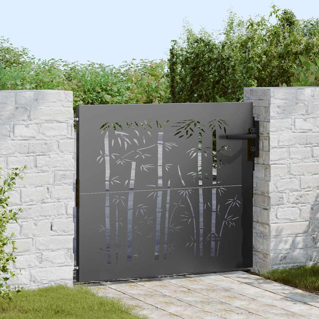 Puerta de jardín 85 x 100 cm Acero con recubrimiento en polvo
