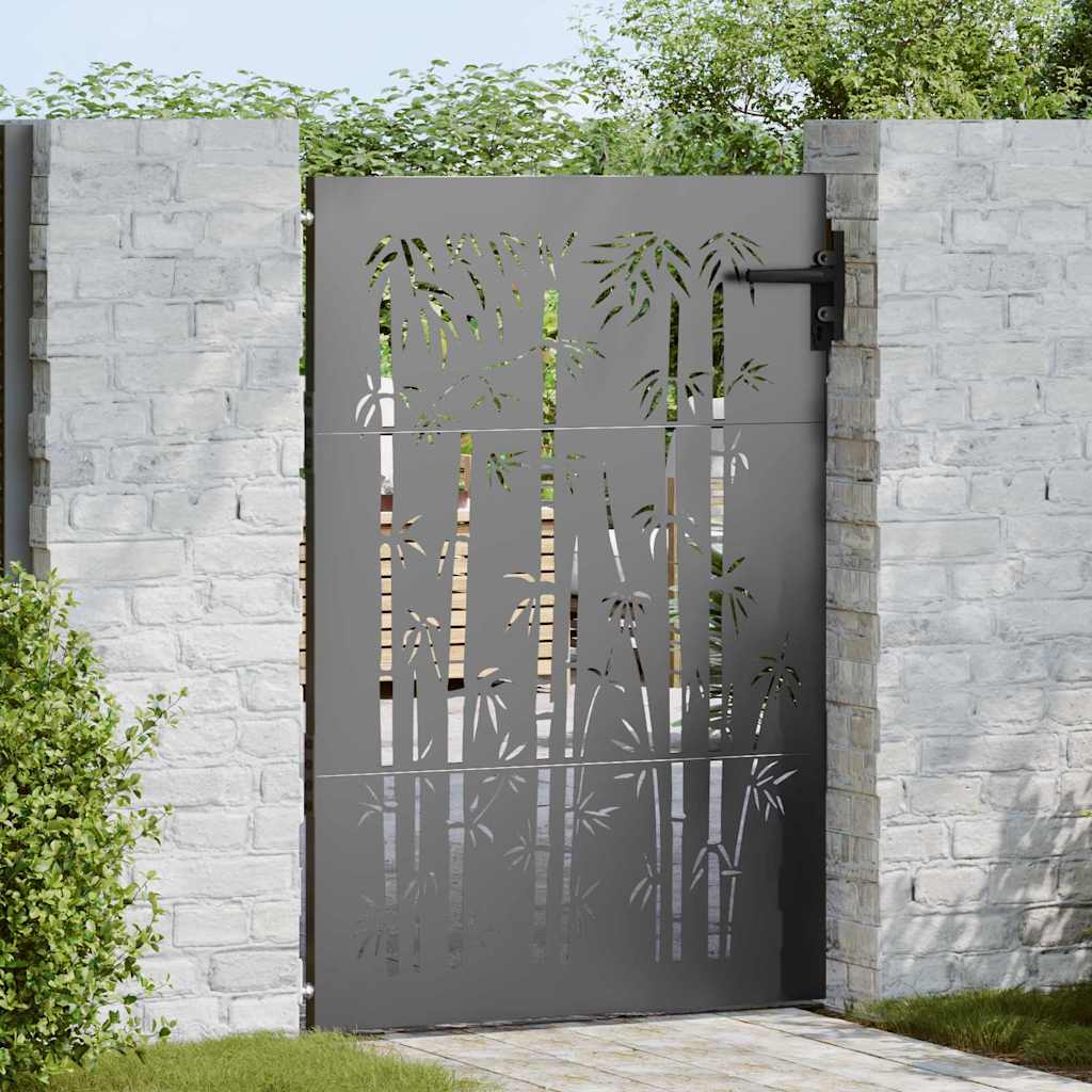 Puerta de jardín 85 x 100 cm Acero con recubrimiento en polvo