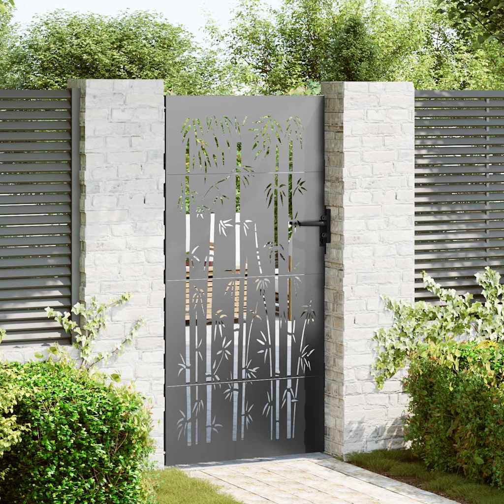 Puerta de jardín 85 x 100 cm Acero con recubrimiento en polvo