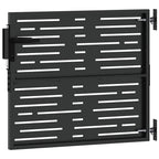 Puerta de jardín con cerradura Negro 85 x 100 cm