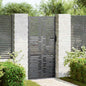 Puerta de jardín con cerradura Negro 85 x 100 cm
