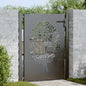 Puerta de jardín con cerradura Negro 110 x 105 cm
