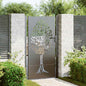 Puerta de jardín con cerradura Negro 110 x 105 cm