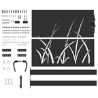 Puerta de jardín con cerradura Negro 110 x 105 cm